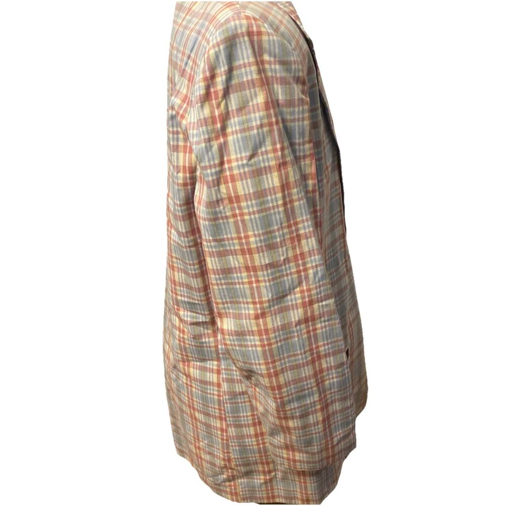 Vintage Hunt Club Womens Single Breasted One Button Cotton Plaid Blazer Size 12 - Picture 4 of 7